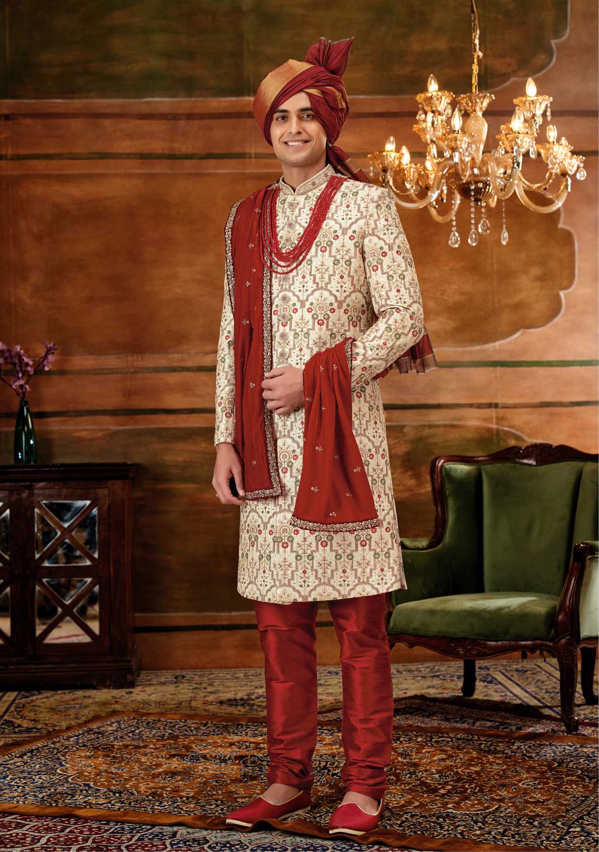 Sherwani combination hot sale