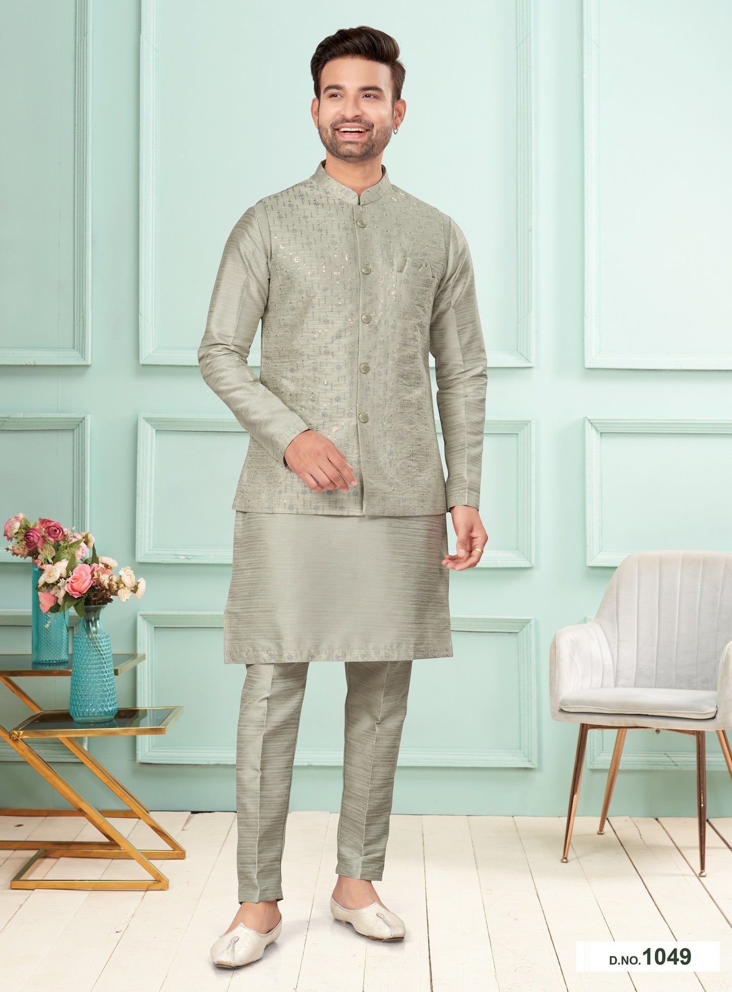 Kurta Pyjama With Jacket