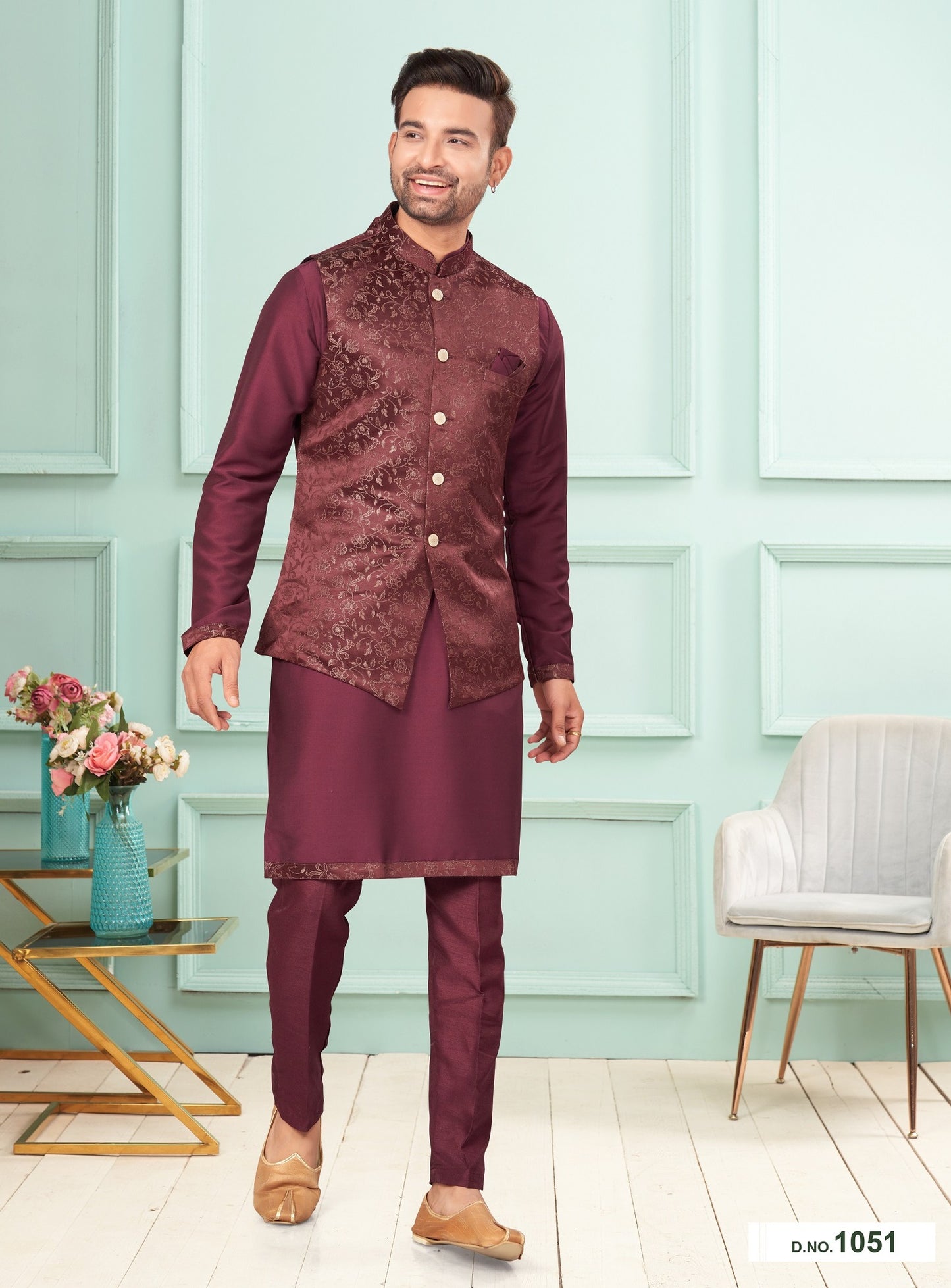 Kurta Pyjama With Jacket