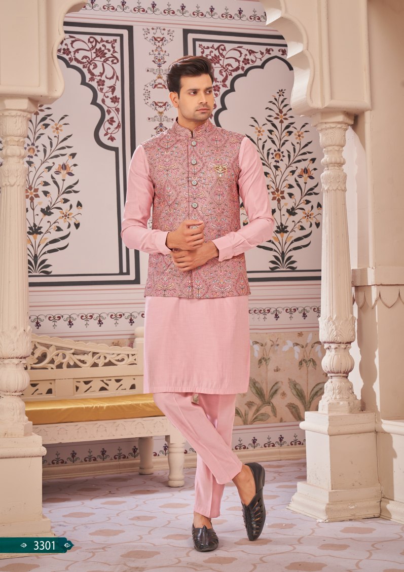 ReadyMade Kurta Pyjama With Jacket Set