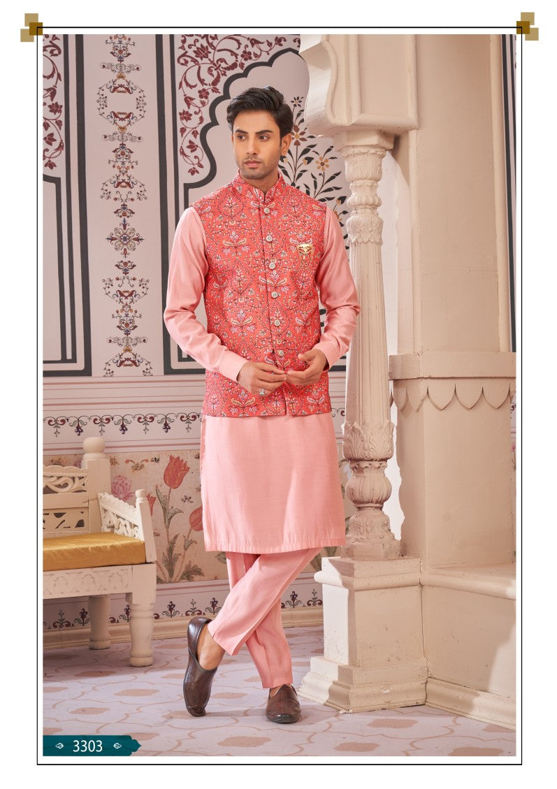 ReadyMade Kurta Pyjama With Jacket Set