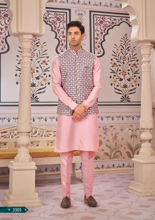 ReadyMade Kurta Pyjama With Jacket Set