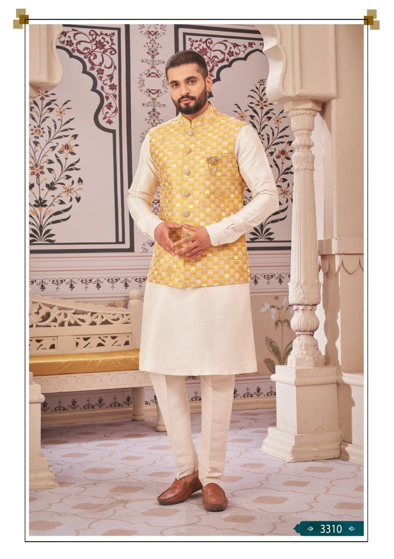 ReadyMade Kurta Pyjama With Jacket Set