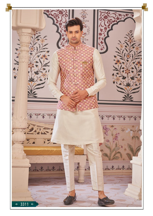 ReadyMade Kurta Pyjama With Jacket Set