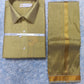 Art Silk Dothi Set  Shirt,Dothi,Kerchief &Belt- 3 In 1 ( Small Border)