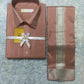 Art Silk Dothi Set  Shirt,Dothi,Kerchief &Belt- 3 In 1 ( Big Border)