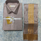 Art Silk Dothi Set  Shirt,Dothi,Kerchief &Belt- 3 In 1 ( Big Border)