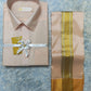 Art Silk Dothi Set  Shirt,Dothi,Kerchief &Belt- 3 In 1 ( Big Border)