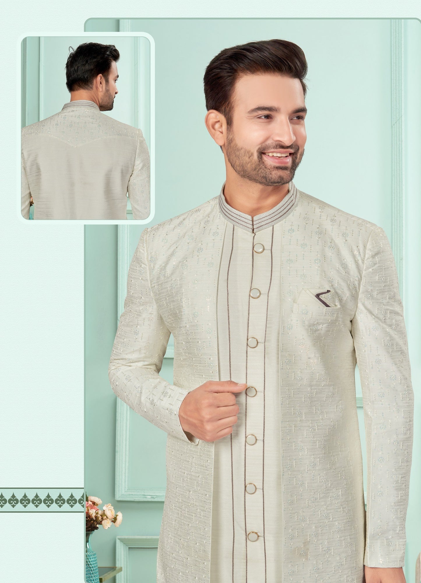 Kurta Pyjama With Jacket