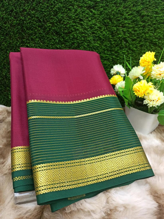 Pure Mysore Silk Saree( 60 Grams )