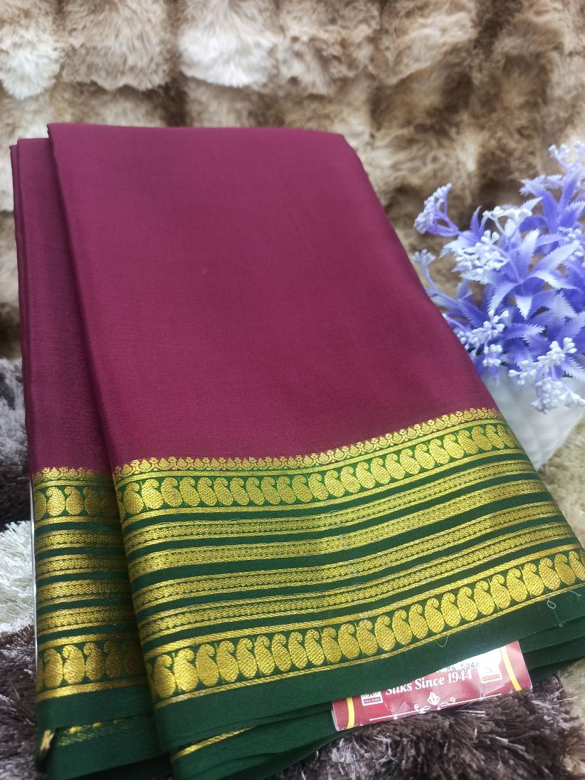 Pure Mysore Silk Saree( 60 Grams )