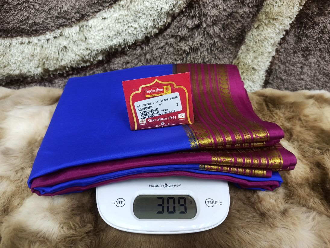 Pure Mysore Silk Saree ( 60 Grams )