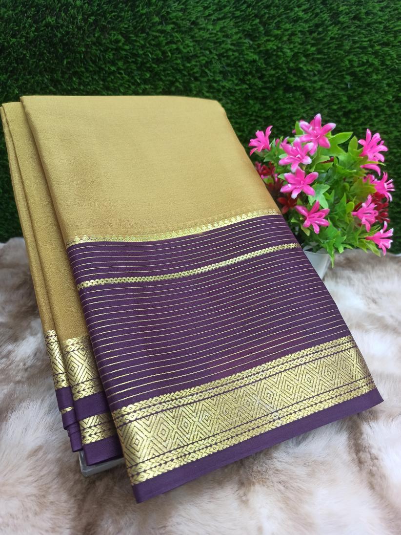 Pure Mysore Silk Saree( 60 Grams )