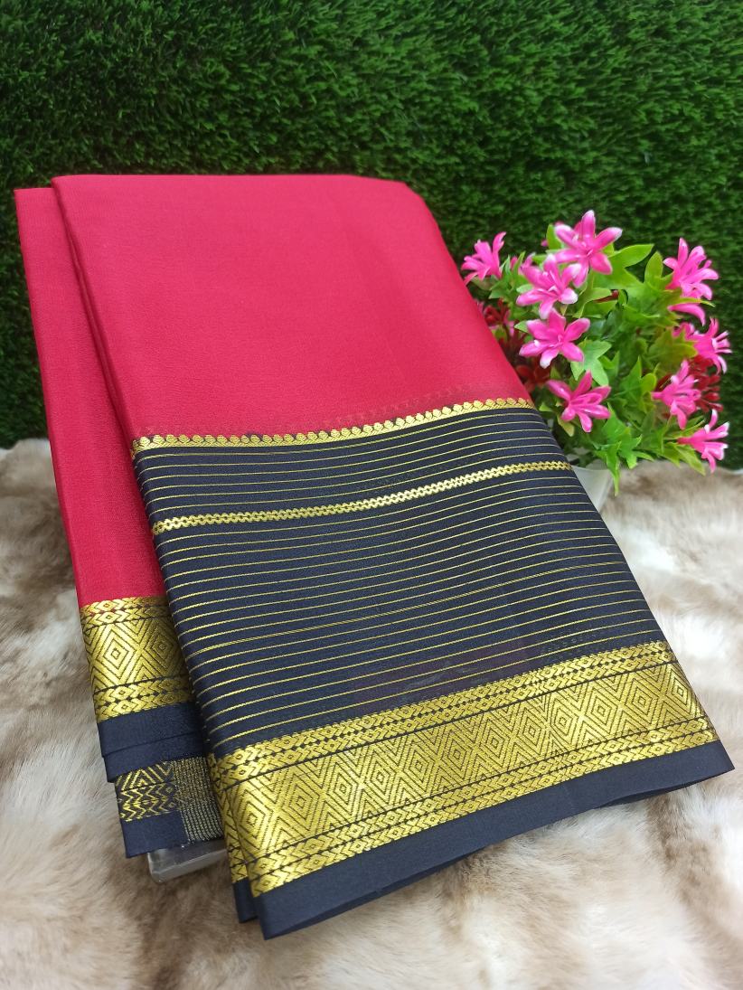 Pure Mysore Silk Saree( 60 Grams )