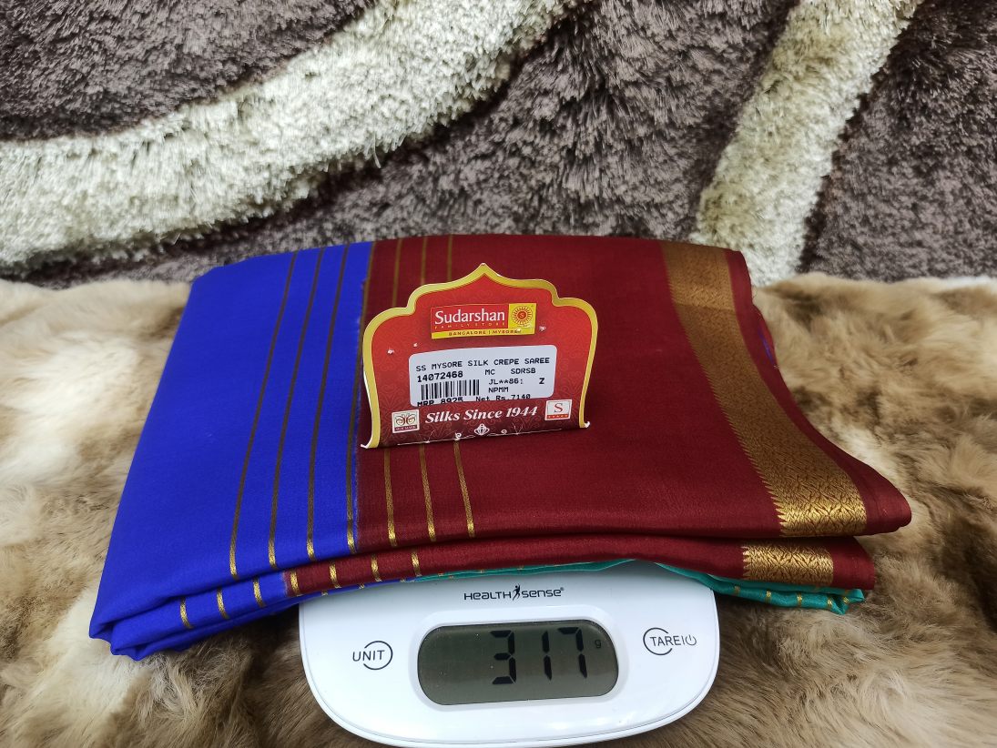 Pure Mysore Silk Saree ( 60 Grams )