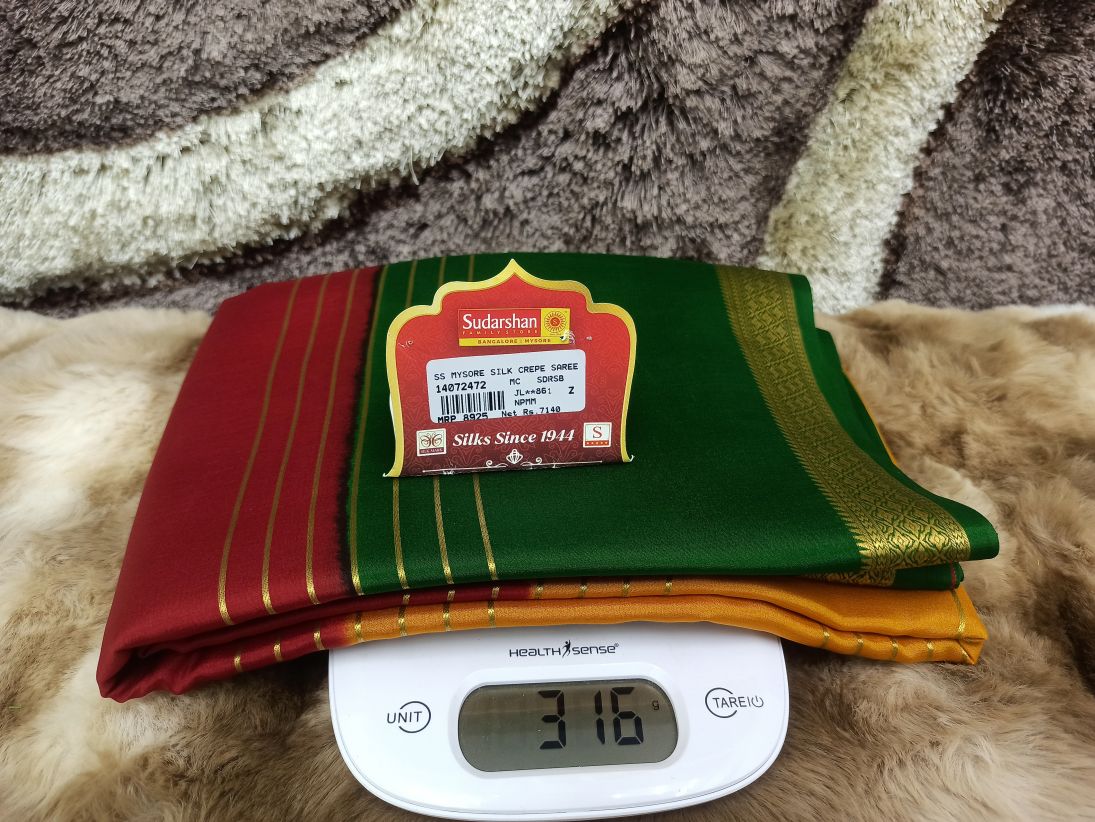 Pure Mysore Silk Saree ( 60 Grams )