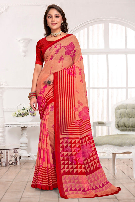 Georgette Silk saree