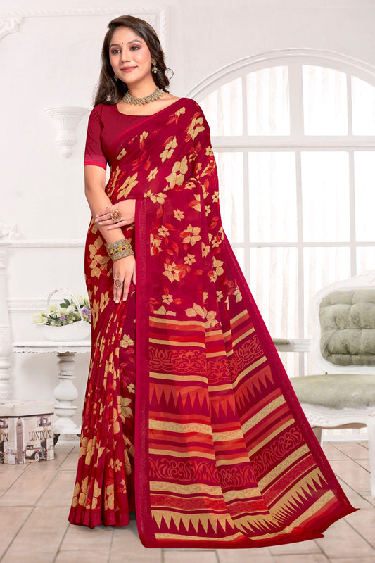 Georgette Silk saree