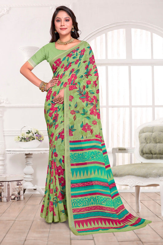 Georgette Silk saree