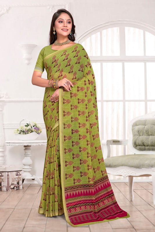 Georgette Silk saree