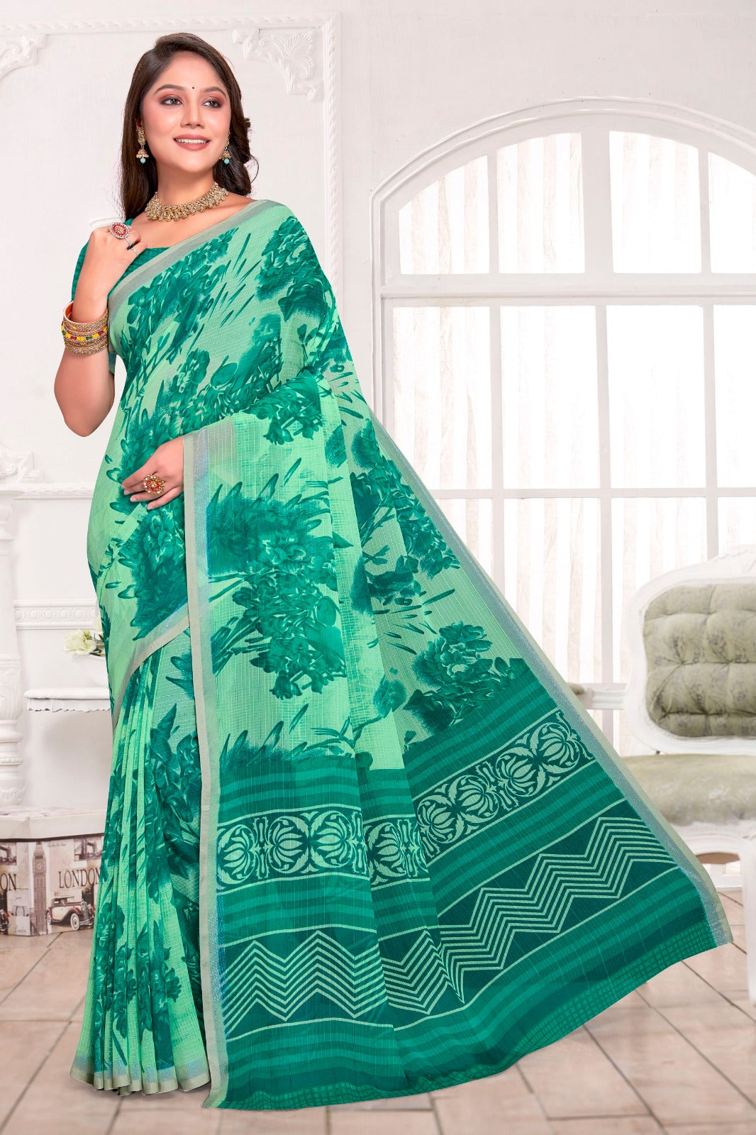 Georgette Silk saree