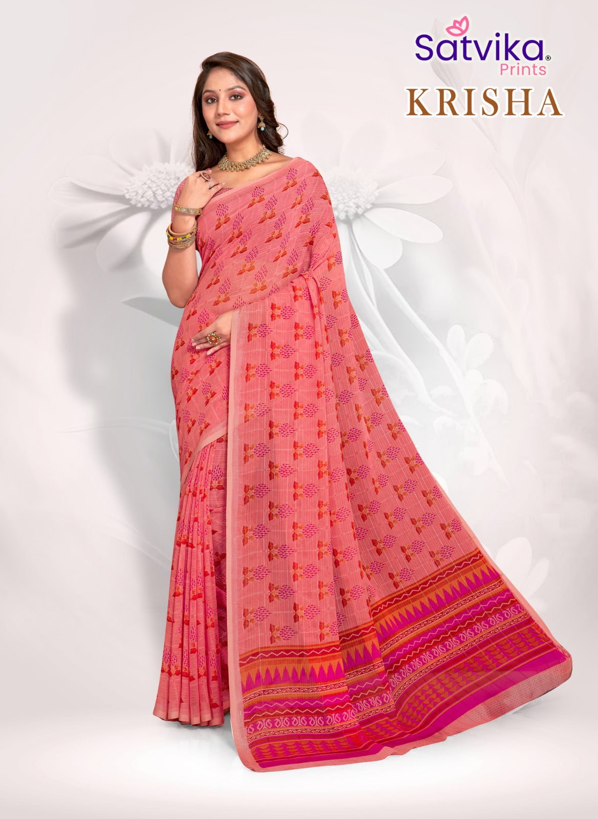 Georgette Silk saree