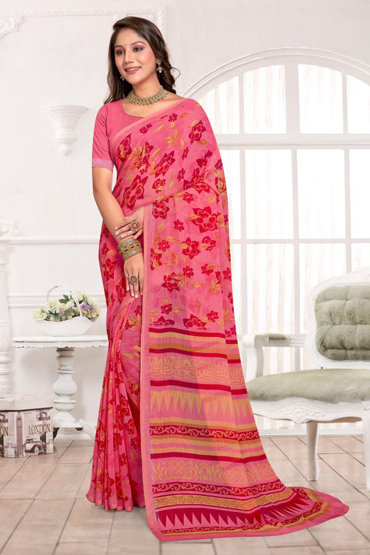 Georgette Silk saree