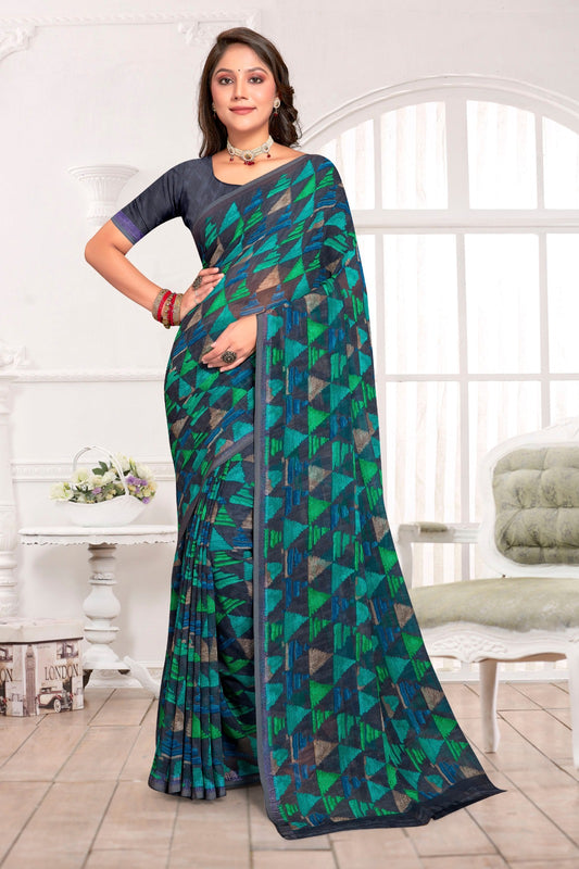 Georgette Silk saree