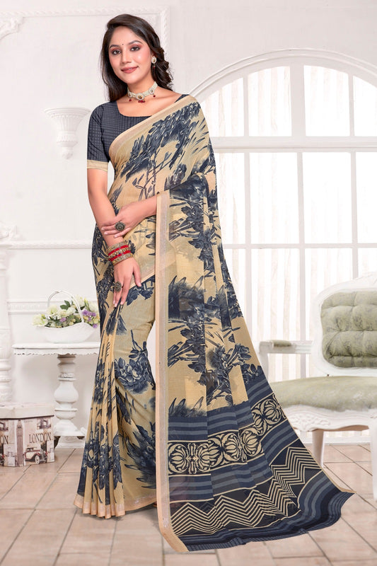 Georgette Silk saree