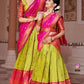 ReadyMade Art Silk Lehenga With Silk Duppatta ( Mother and Daughter )