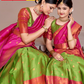 ReadyMade Art Silk Lehenga With Silk Duppatta ( Mother and Daughter )