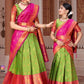 ReadyMade Art Silk Lehenga With Silk Duppatta ( Mother and Daughter )