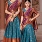 ReadyMade Art Silk Lehenga With Silk Duppatta ( Mother and Daughter )