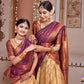 ReadyMade Art Silk Lehenga With Silk Duppatta ( Mother and Daughter )