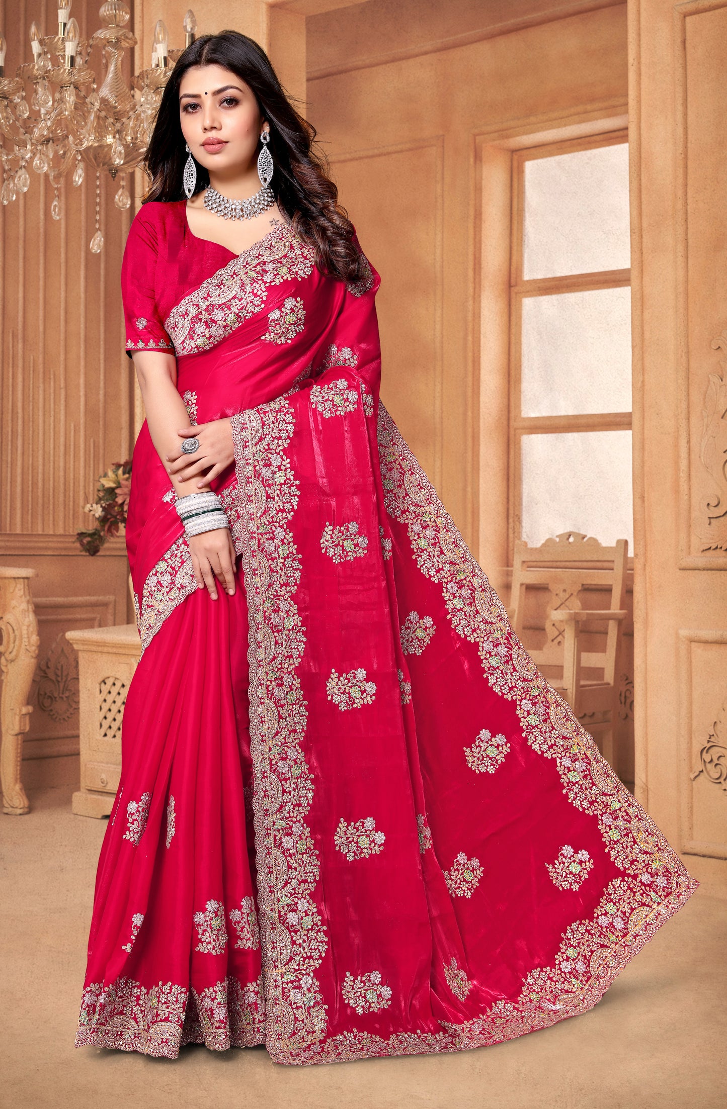 Catalog Designer Embroidery Work Saree