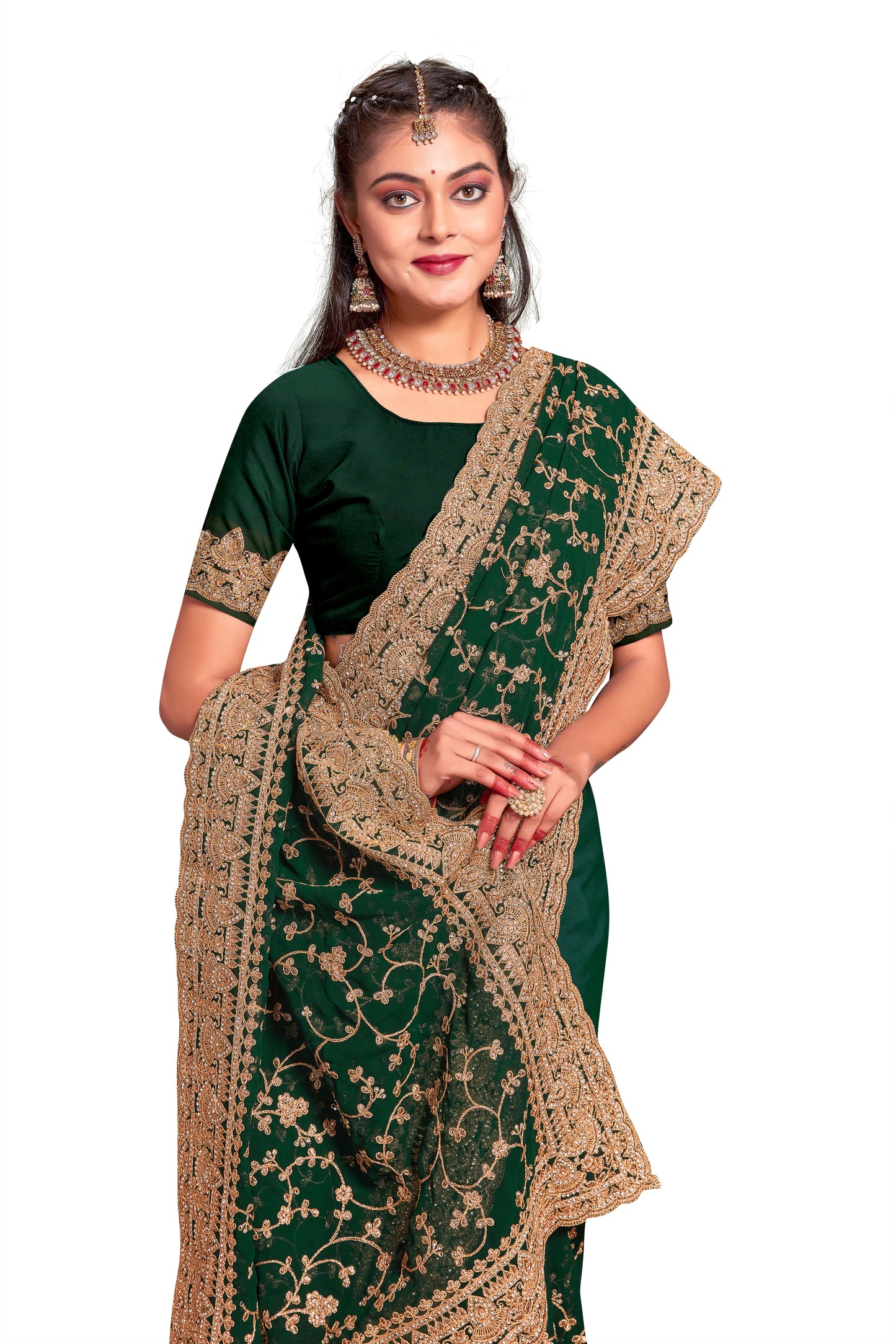 Catalog Designer Embroidery Work Saree