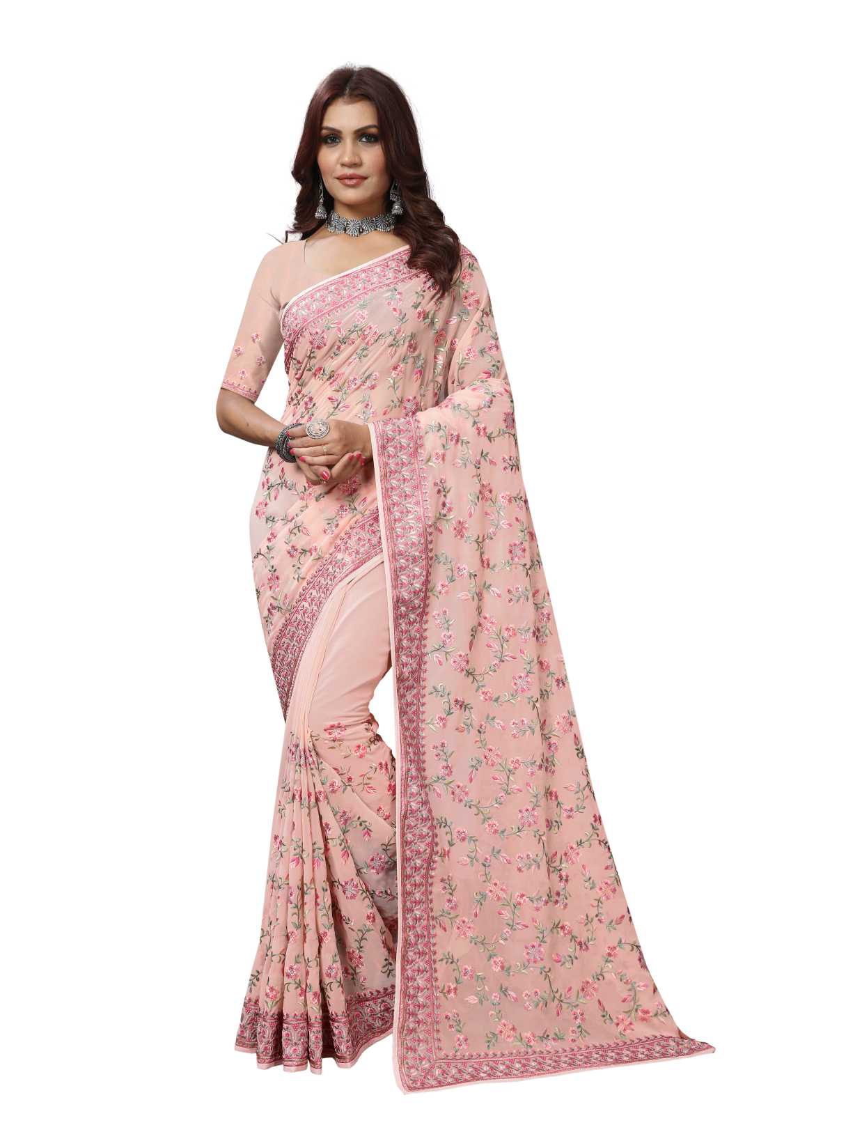 Georgette Silk saree