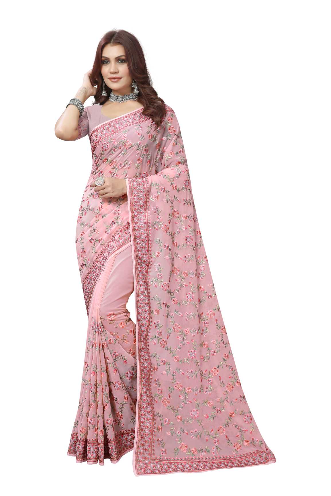 Georgette Silk saree