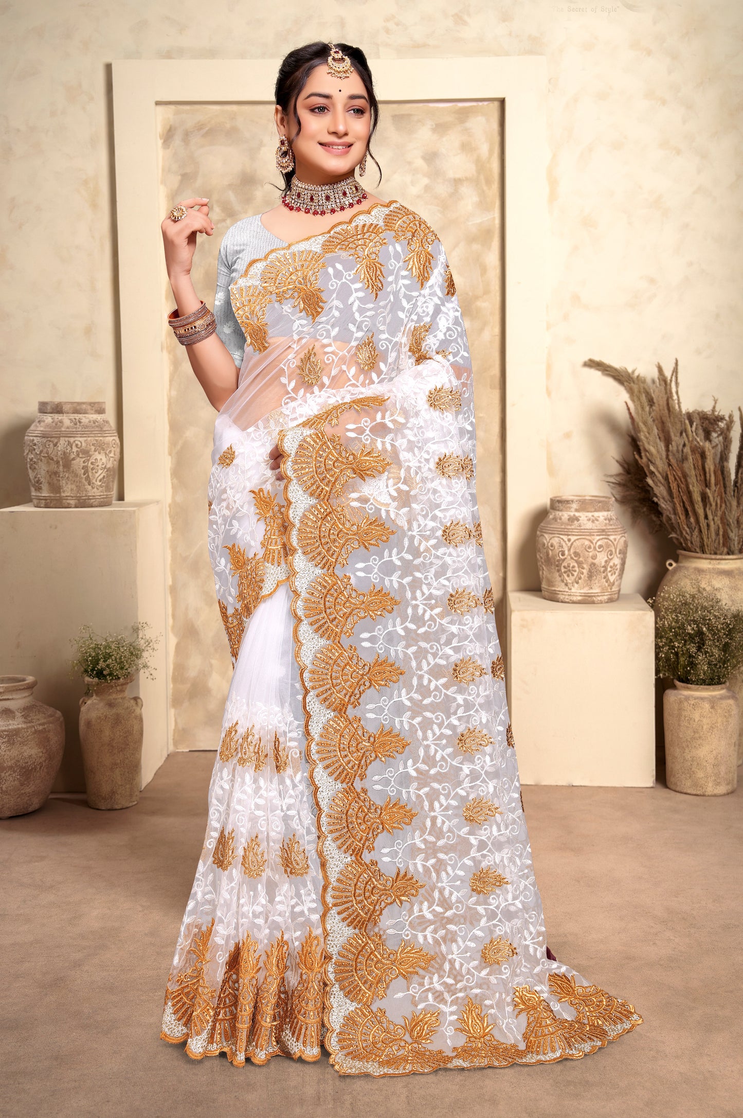 Catalog Designer Embroidery Work Saree