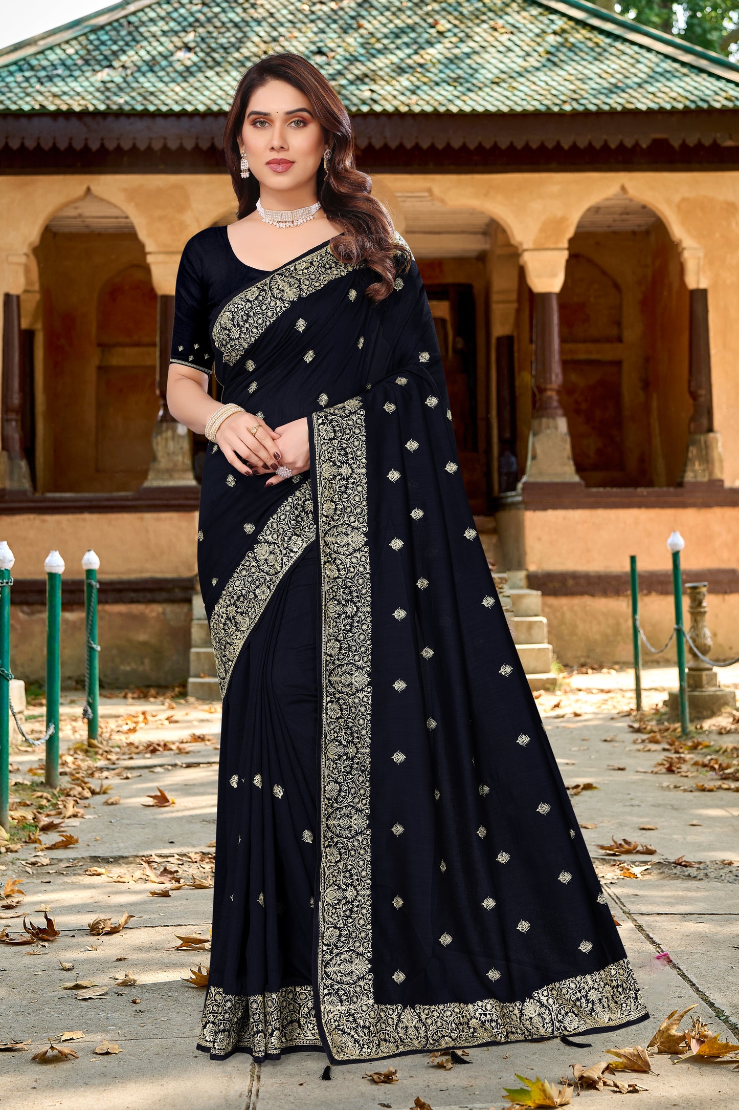 Catalog Designer Embroidery Work Saree