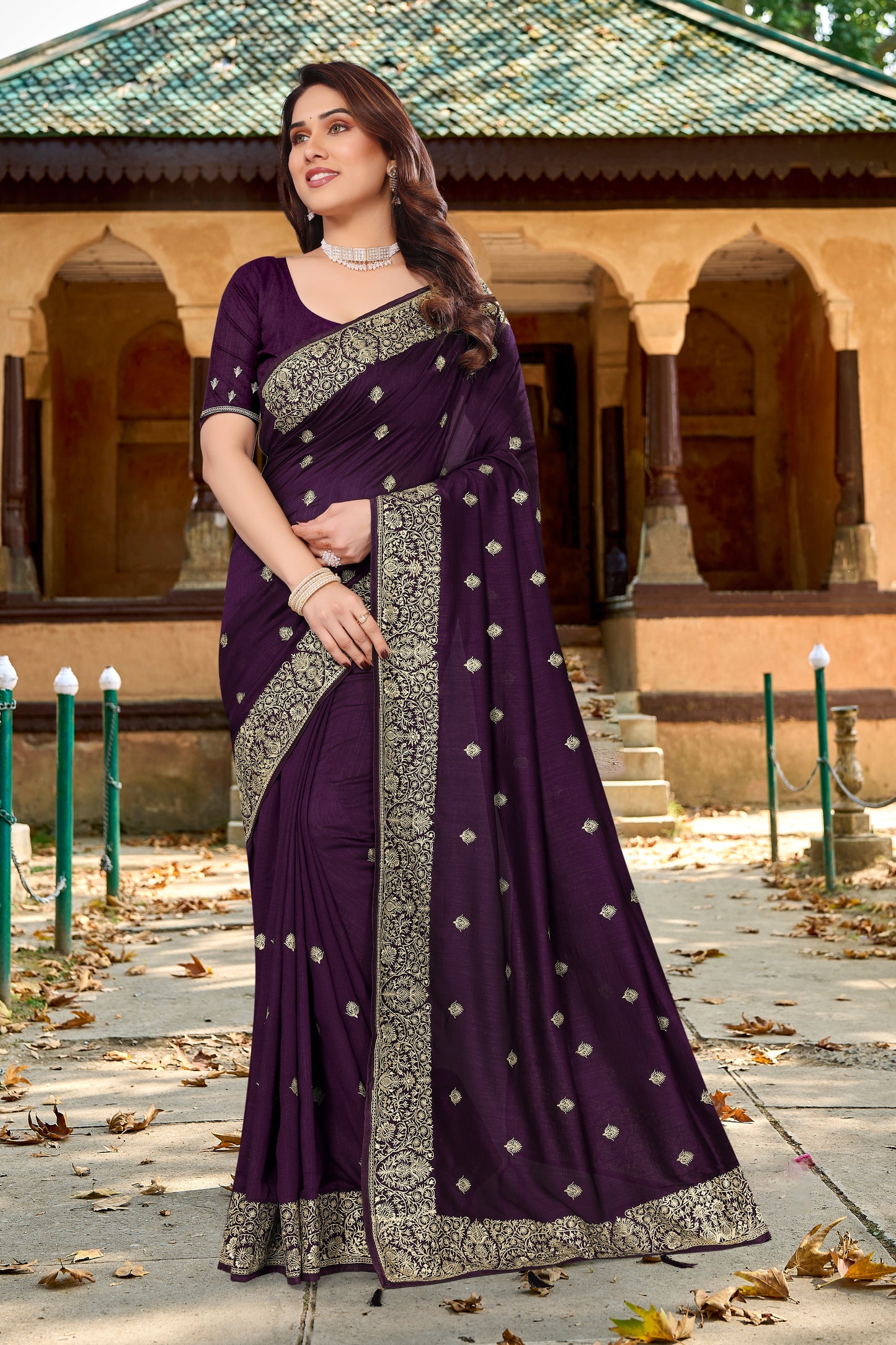 Catalog Designer Embroidery Work Saree