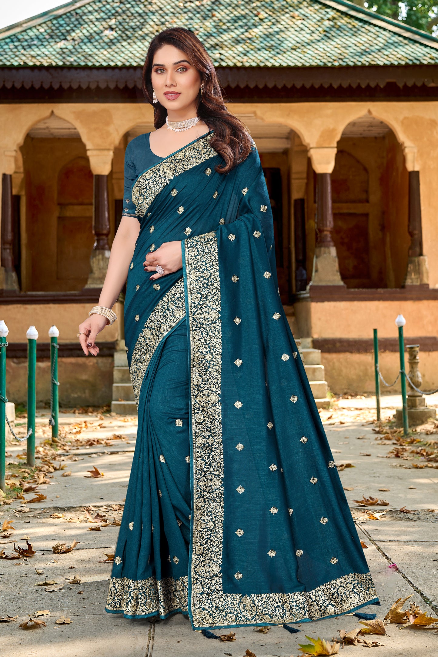 Catalog Designer Embroidery Work Saree