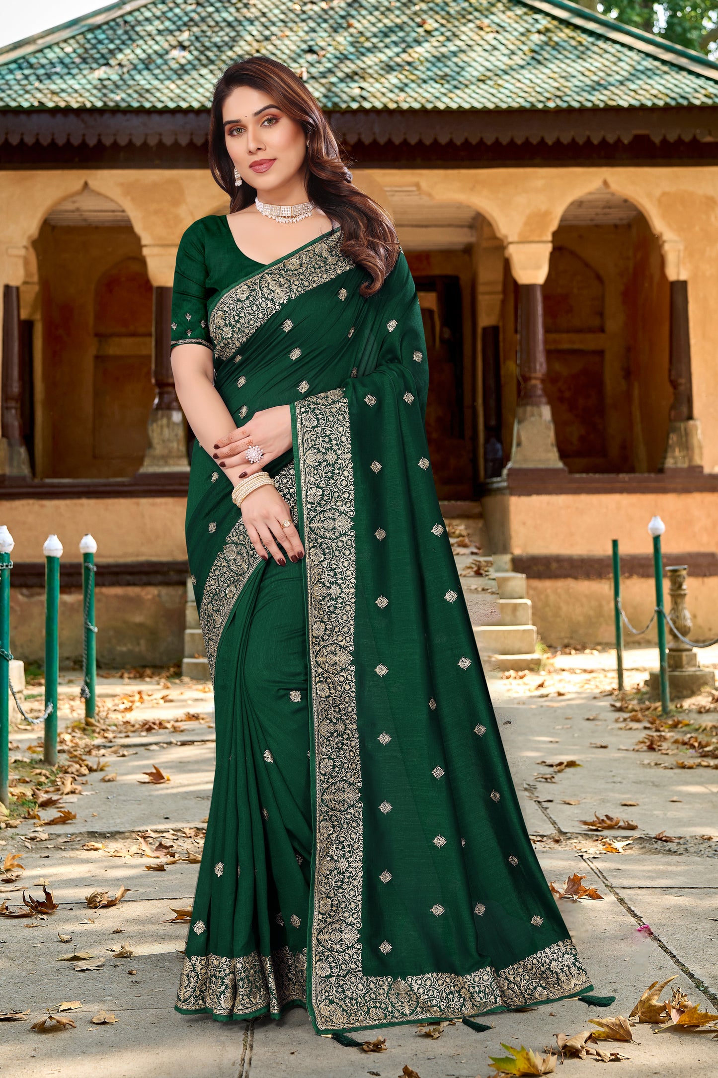 Catalog Designer Embroidery Work Saree