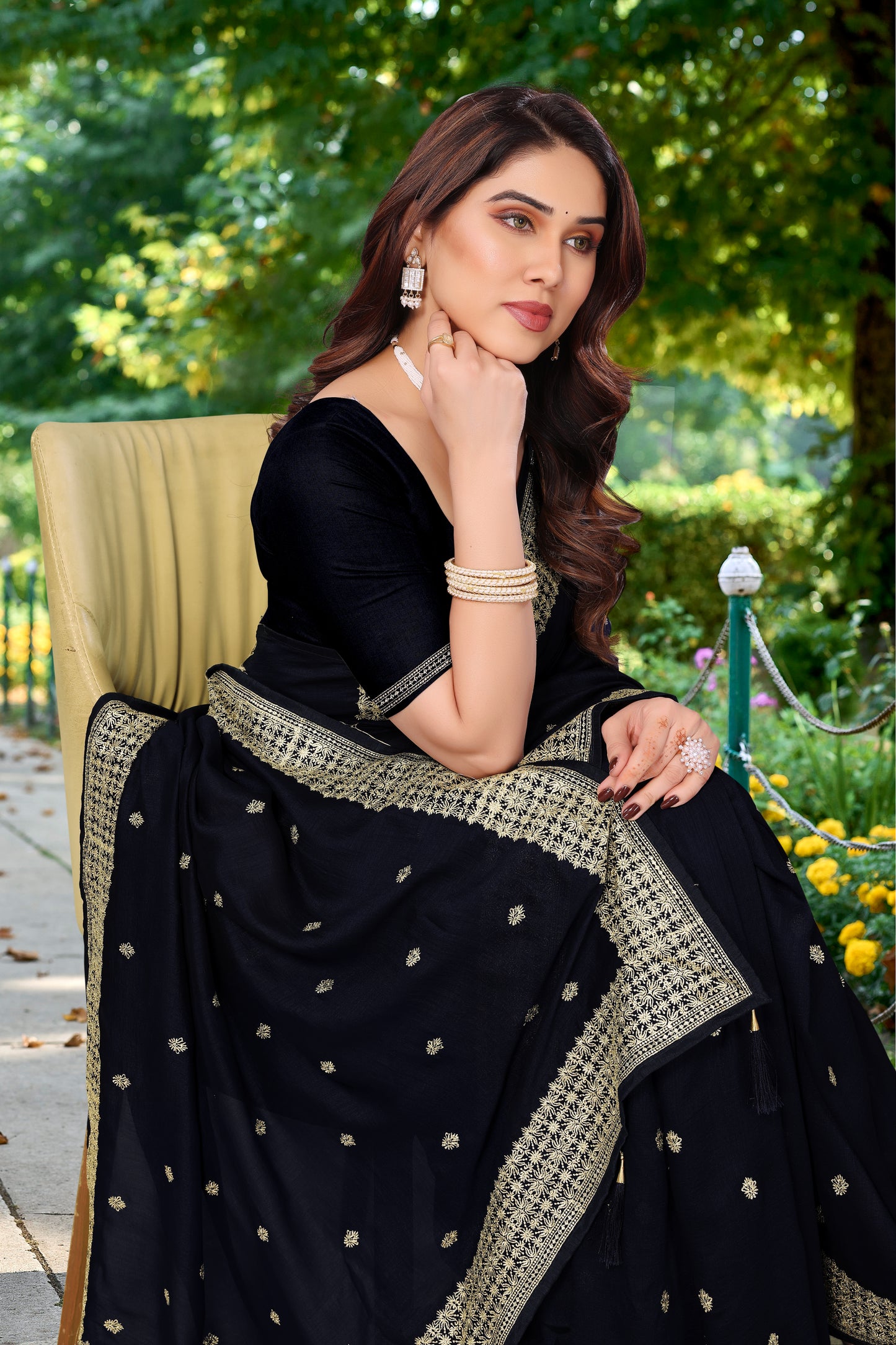 Catalog Designer Embroidery Work Saree