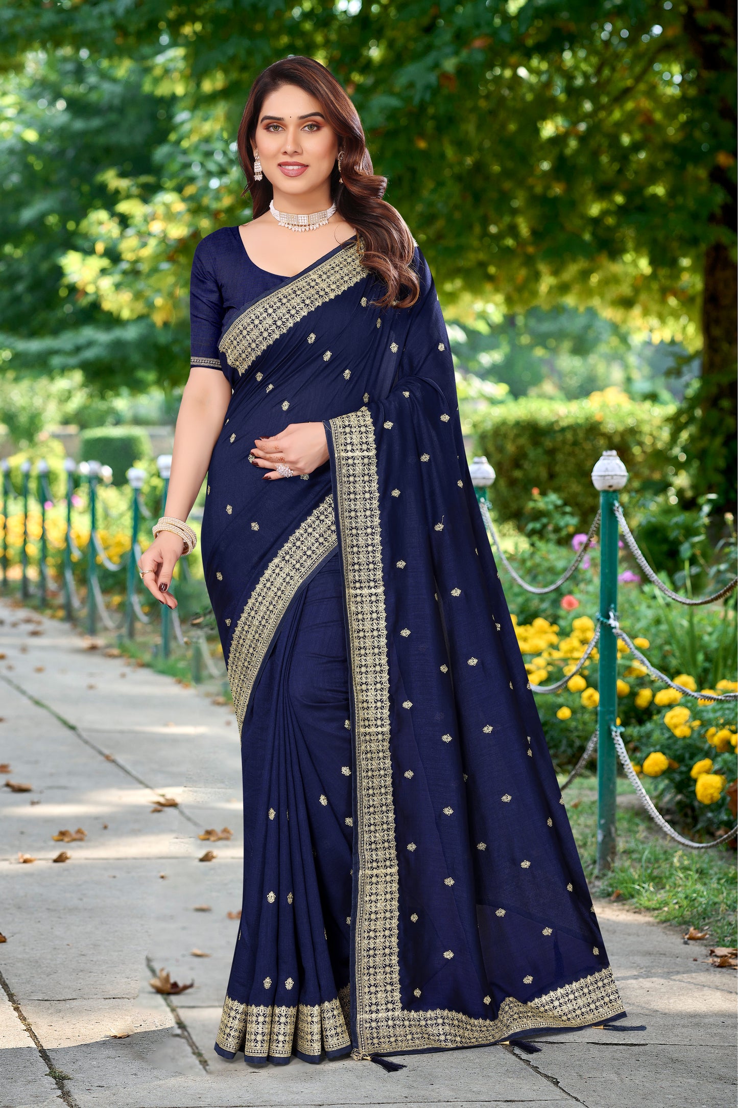 Catalog Designer Embroidery Work Saree