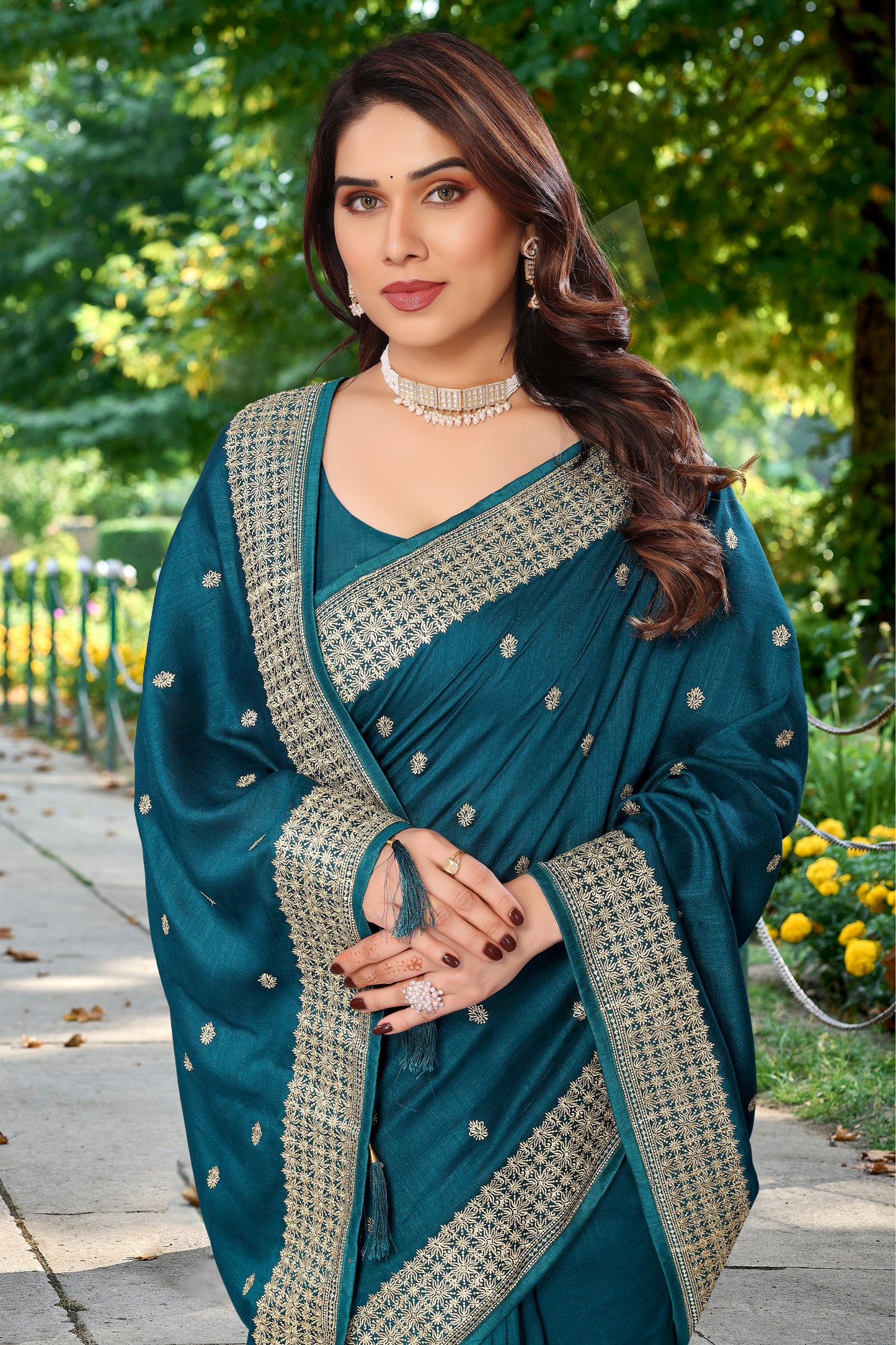 Catalog Designer Embroidery Work Saree