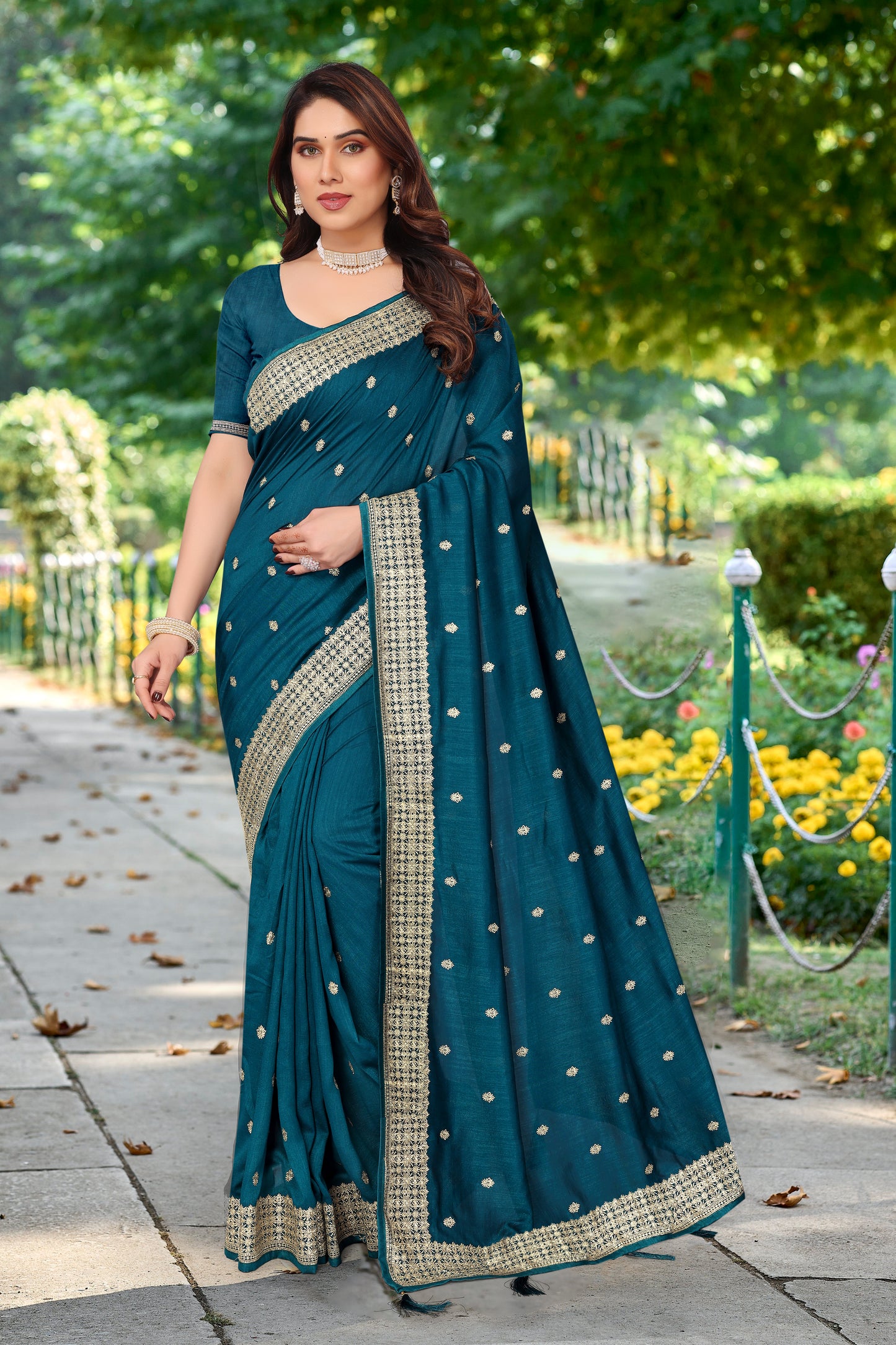 Catalog Designer Embroidery Work Saree