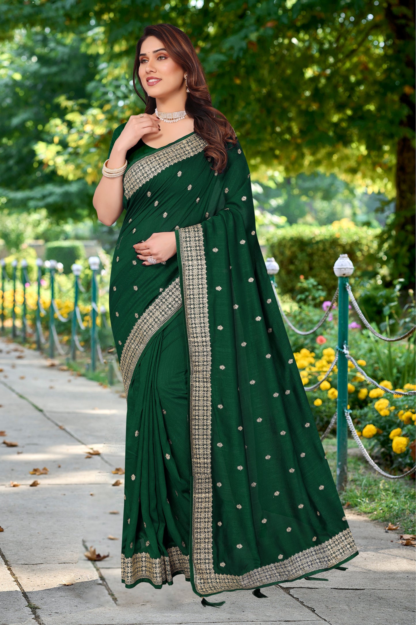 Catalog Designer Embroidery Work Saree