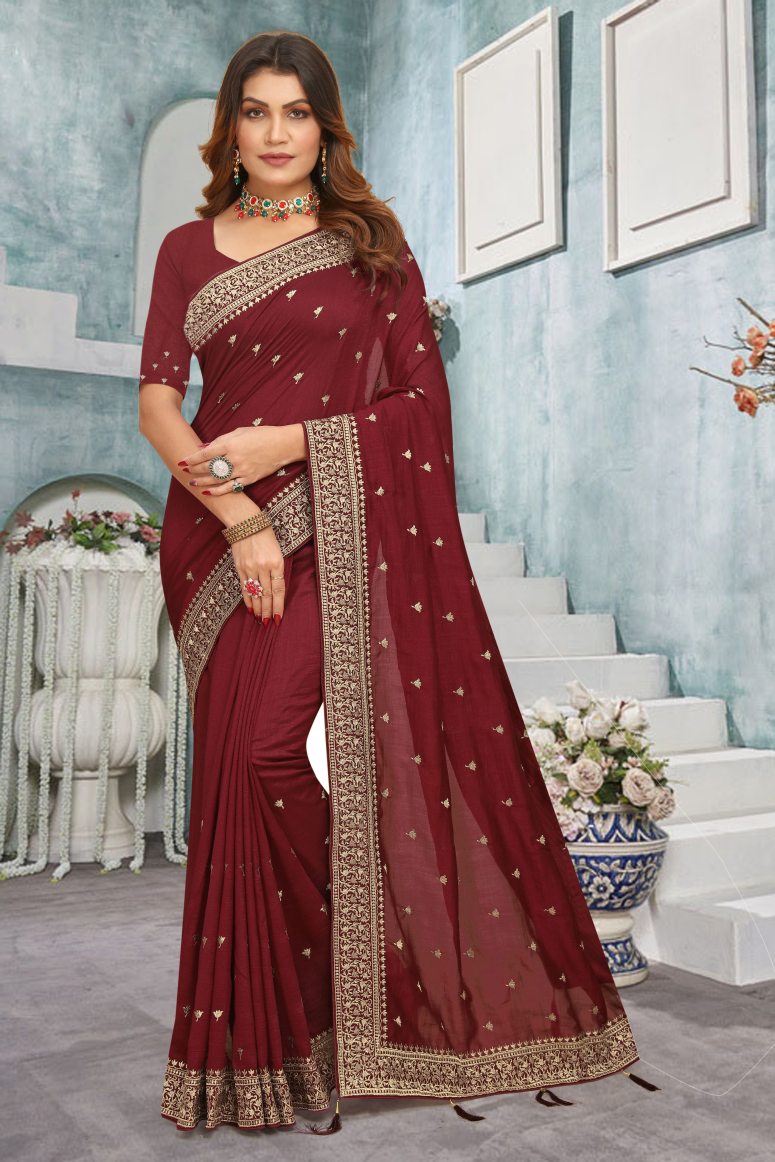 Catalog Designer Embroidery Work Saree