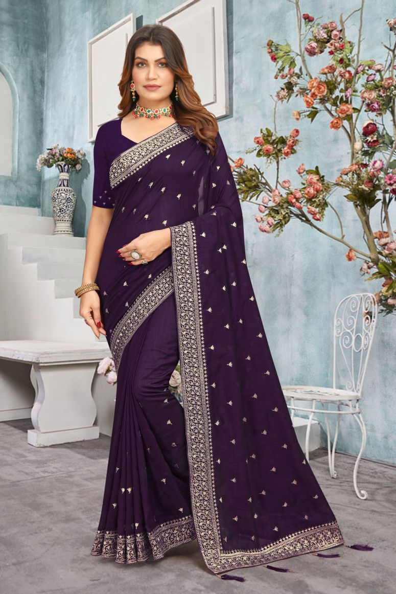 Catalog Designer Embroidery Work Saree